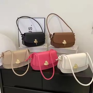 Hot Selling Women's Bag With Lock PU Leather Shoulder Bag Solid <b>Colour</b> Fashion <b>Handbag</b> for Women.Z0235 - Product Image 2