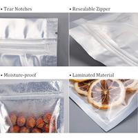 Sachet Doypack Antistatique Refermable avec Fenêtre Transparente et Feuille d'Aluminium Unilatérale pour Aliments pour Animaux