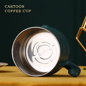 Tasse de soupe au lait et <span class=keywords><strong>en</strong></span> acier inoxydable, <span class=keywords><strong>pour</strong></span> enfants, avec poignée de couvercle, design dessin animé, mignon, dinosaure, 1 pièce - Product Image 6