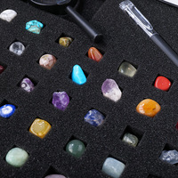 Cadeau pour la Saint-Valentin, kit de collection de pierres polies en cristal naturel, 43 types de pierres semi-précieuses, jade, agate