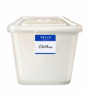 Hybsk Hola mi nombre <span class=keywords><strong>es</strong></span> azul Etiqueta de nombre de identificación pegatinas 3-1/2 pulgadas x 2-3/8 pulgadas Total 200 etiquetas - Product Image 2