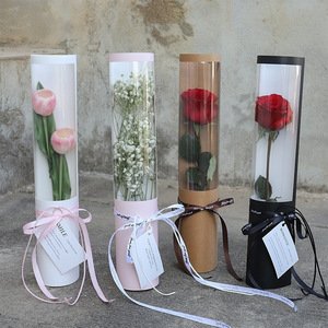 Biodegradable Valentine's Day Flower Packaging Gift <b>Box</b> with Custom Logo DIY Single Flower Gift Set Stamping & Print Options - Product Image 5