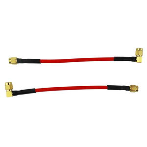 สายโคแอกเชียล RF 150 มม. 50 โอห์ม แบบสูญเสียต่ำ ชุบทอง สายจัมเปอร์สีแดง สำหรับทดสอบเสาอากาศ - Product Image 2