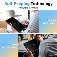 Taille personnalisée de haute qualité 4 voies anti espion filtre de confidentialité magnétique ultra-mince étanche haute transparence lavable téléphone portable