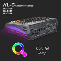 HLG10P Console de mixage professionnelle 10 canaux avec double égaliseur 9 bandes et OTG pour scène, studio, événements en direct, système de sonorisation