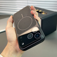 Coque magnétique respirante à dissipation thermique avec grande fenêtre et film de protection d'objectif intégré pour iPhone 17 Pro, compatible iPhone 17, 16, 15, 14 Pro Max
