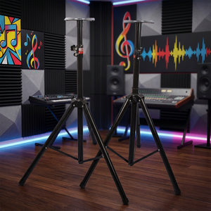 Gran oferta, trípode de Metal ajustable, soporte de <span class=keywords><strong>TV</strong></span>, soporte de sonido de escenario ajustable en altura y soporte de vídeo - Product Image 2