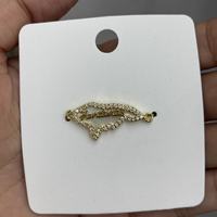 Conector de Pulsera de Cobre con Letras Catracha en Inglés de 40x7mm para Fabricación de Joyería