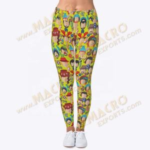 Leggings personalizados al por mayor impresos apretados Fitness deportes Yoga para mujeres con Impresión digital personalizada transpirable de secado rápido - Product Image 6