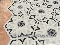 Carreaux décoratifs pour murs et sols de 300 mm x 300 mm - Motifs de mosaïque marocains pour balcon, patio et bord de piscine