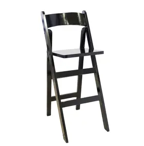 Hotel Bar Furniture Foldable Wood Bartool Folding High Bar Chair for Wedding