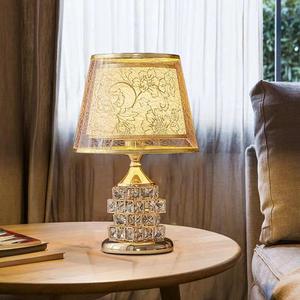 Lámpara de mesa de cristal europea, lámpara de noche para dormitorio, lámpara de mesa de noche sencilla, moderna, cálida, romántica, para <span class=keywords><strong>matrimonio</strong></span>, estilo INS. - Product Image 2
