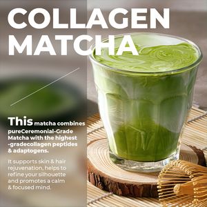 Kollagen-Matcha-Peptide Kollagen-Matcha-Pulver Bio-Grünsaftpulver Meeresprotein-Matcha-Pulver mit Kollagen Großpackung - Product Image 5