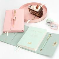 Werksseitig Individueller Logo-Druck Nachfüllbares Leder-Notizbuch A5 Rosa Mädchen-Design Magnetverschluss Journals Schreibwaren Büro-Planer