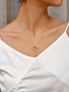 Collier avec pendentif en forme de cœur, bijoux fantaisie, bijoux mère-enfant, collier d'amour, cadeaux pour <span class=keywords><strong>la</strong></span> fête des mères - Product Image 5