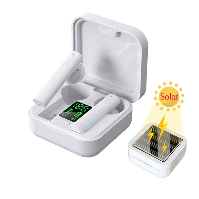 Hot Selling TWS Wireless Stereo Earphones Stereo in Ear Earbuds Headsets with Solar Charging