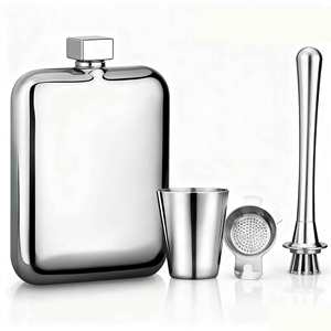 Customizable Pure Titanium Hip Flask With Funnel 100ml Drinkware Outdoor Sports Camping Hiking Pot Whiskey Wine Alcohol <b>Bottle</b> - Product Image 2