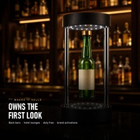Support de Bouteille Magnétique Flottant de Luxe Moderne avec Logo Personnalisé, Capacité 600g, 24cm, Glorificateur de Bouteille de Bière OEM pour Promotion de Bar