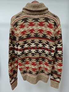 Cardigan décontracté pour femme à col cranté, en laine/cachemire respirant, tricoté à la machine 12GG, texture tissée aux tons terreux, logo frontal - Product Image 2