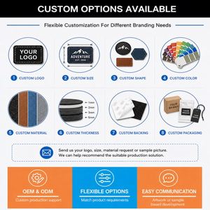 Custom 3D Soft Rubber Embossed PVC Silicone <b>Stickers</b> Branded Patch Tag logo Pvc Patch Iron on velcro Labels Patches for Garment - Product Image 4