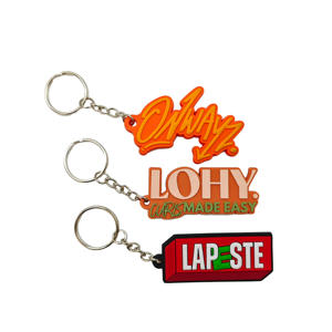 Fabricante profesional de llaveros promocionales de PVC de silicona suave con forma personalizada para ferias comerciales. - Product Image 4