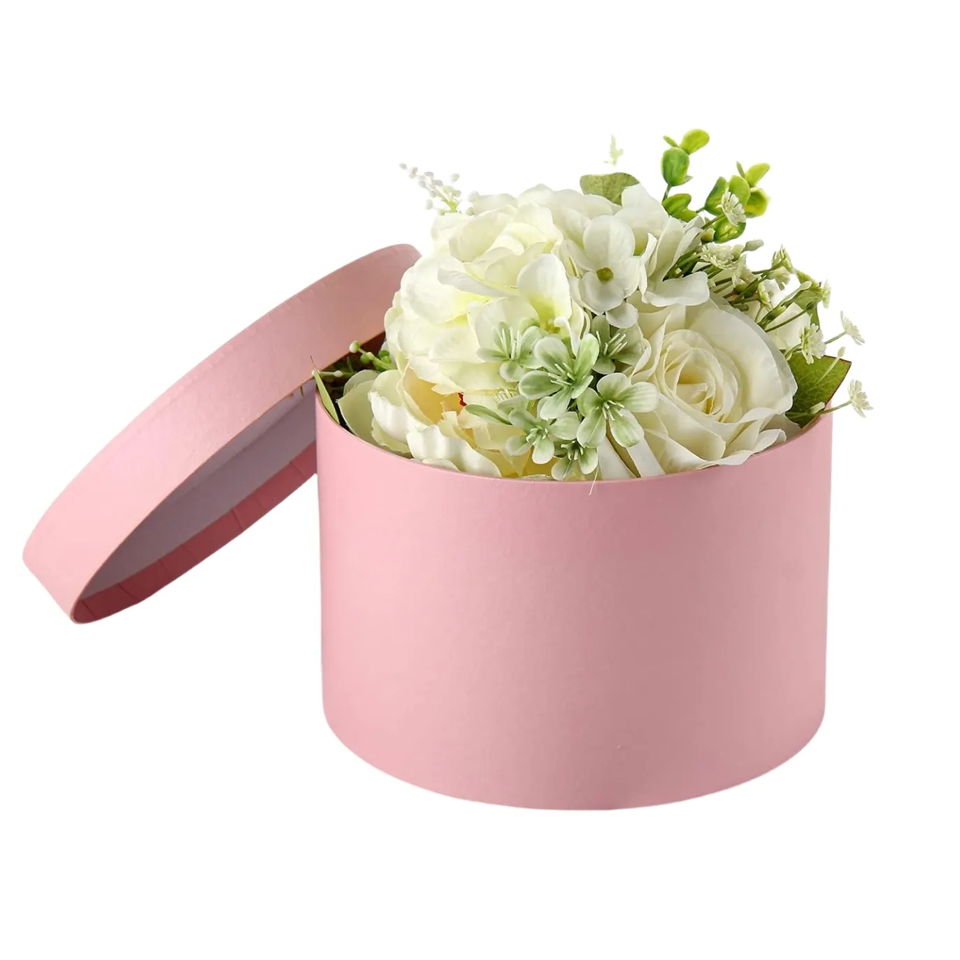 Set mit 4 rosa runden Schachteln für Blumen Nesting Flower Boxes für Bouquets Florist Box Flower Arrangements
