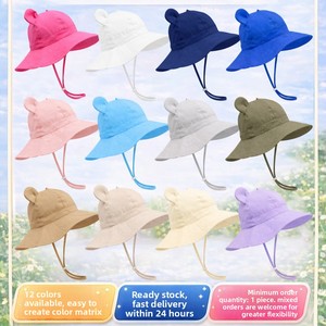 Chapeau de pêcheur en polyester pour bébé avec oreilles d'ours, <span class=keywords><strong>casquette</strong></span> de protection solaire pour nourrisson - Product Image 3