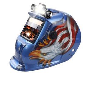 Welding Helmet with Auto-dimming <b>Lights</b> Solar Welding Helmet with 2 Arc <b>Sensors</b> Wide Lampshade 4/9-13 True Color - Product Image 1