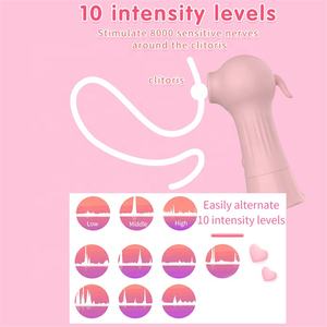 Vibromasseur de <span class=keywords><strong>gode</strong></span> à 7 fréquences pour femmes adultes avec <span class=keywords><strong>ventouse</strong></span> pour la stimulation du clitoris - Product Image 3