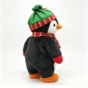 Peluche pingouin de Noël personnalisée, peluche pingouin d'hiver, peluche pingouin de fête, peluche pingouin festif mignon - Product Image 2