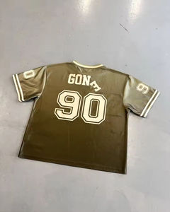 Custom Logo Men's Boxy Cropped T-Shirt Oversized and Heavyweight Cotton Vintage Print <b>Pattern</b> Men t Shirt - Product Image 3