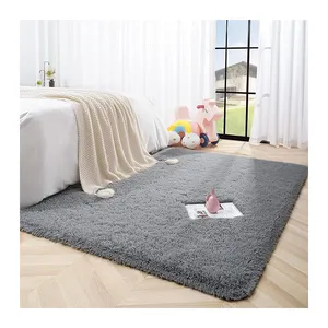 Offre spéciale, tapis en peluche hirsute, tapis super absorbant, tapis doux et confortable