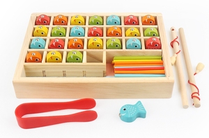Jeu de pêche magnétique classique multicolore pour enfants, avec des poissons, pour apprendre les mathématiques, boîte de jeu pour les enfants de plus de 3 ans - Product Image 4