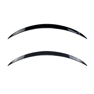 Aileron de coffre arrière Mercedes-Benz W205, noir piano, texture carbone, ABS, forme d'aile, 2015+ - Product Image 2