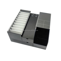 Organisateur de carreaux de cils en acrylique personnalisé organisateur de chariot de cils organisateur de mallette de rangement de cils noir