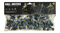 Figurines d'action militaires en ABS/PVC de 3 pouces, 4 couleurs - Ensemble de 6 soldats à assembler avec armes pour enfants de 3 ans et plus, certifié EN71/CE