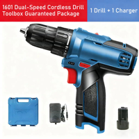 Perceuse à percussion sans fil 16V à moteur brushless, qualité industrielle, rechargeable au lithium-ion, réglable 10mm 550W, directement de l'usine OEM