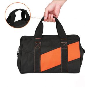 BSCI Factory 13-Inch Small <b>Tool</b> <b>Bag</b>, Wide Mouth <b>Tool</b> <b>Bag</b> with 12 Storage Pockets, Heavy Duty Orange <b>Tool</b> <b>Tote</b> Organizer - Product Image 4