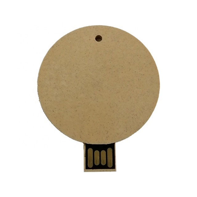 Eco-friendly mini round card usb memory stick promotion gift straw pendrive 1gb 2gb 4gb wooden 16gb usb flash drive