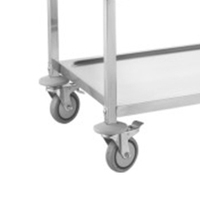 Chariot de cuisine en forme carrée, chariot à farine, en acier inoxydable, chariot de cuisine, de distribution d'aliments pour hôpital