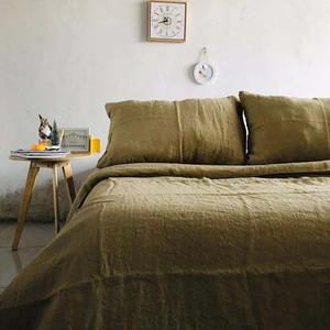 Chino de lujo Natural de lino puro <span class=keywords><strong>Hotel</strong></span> de cama <span class=keywords><strong>funda</strong></span> nórdica de lino edredón - Product Image 2