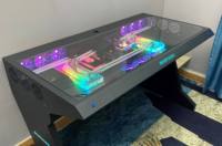 Homemade Tempered Glass Side Panel Table PC Desk RGB ATX PC Case Table Computer Gaming Case and Desk Two in One Combo
