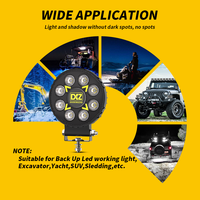 DXZ 4C-BQ-Y Vente en gros, lampe de travail LED étanche IP68, 1600LM, 14W, faisceau spot, 9-36V DC, portée de 239m, lampe de conduite tout-terrain