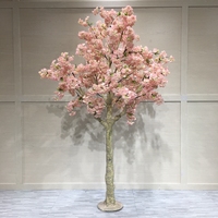 Grand Arbre de Mariage Rose Cerisier Artificiel 2m Blanc Grand Arbre à Fleurs de Cerisier Sakura Arbre à Fleurs de Cerisier Artificiel 6.6ft