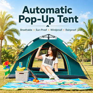 Automatic <b>Pop</b> <b>up</b> Camping <b>Tent</b> Outdoor Portable Double Layer <b>Waterproof</b> Folding Quick Open Beach <b>Tent</b> - Product Image 6