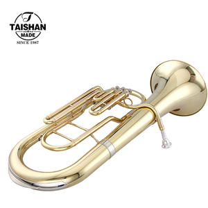 Vente directe d'usine, marque chinoise Taishan, instrument <span class=keywords><strong>à</strong></span> vent en cuivre laqué or, <span class=keywords><strong>euphonium</strong></span> avec 3 pistons verticaux - Product Image 4