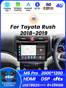 Mekede M6 PRO Car DVD Player tự động màn hình 2k CP DTS cho TOYOTA Rush 2018-2019 đài phát thanh xe DTS con lăn - Product Image 3