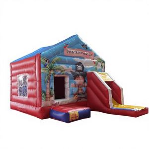 Château gonflable pour enfants en plein air, maison de saut pirate, combo trampoline, matériau PVC ignifuge et imperméable, taille personnalisée - Product Image 1