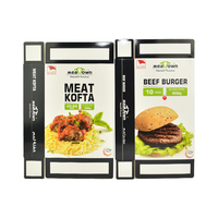 Emballage alimentaire en carton blanc de qualité alimentaire, imprimé sur mesure, résistant à l'humidité, pour aliments congelés, stockage au congélateur, boîte pour poulet frit congelé, boîte pour hamburgers