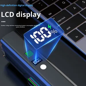 Интеллектуальная велосипедная фара с USB-зарядкой и цифровым дисплеем, флуоресцентная, высокой яркости, из алюминиевого сплава, для ночной езды - Product Image 3